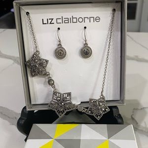 LIZ Claiborne loop earring and necklace